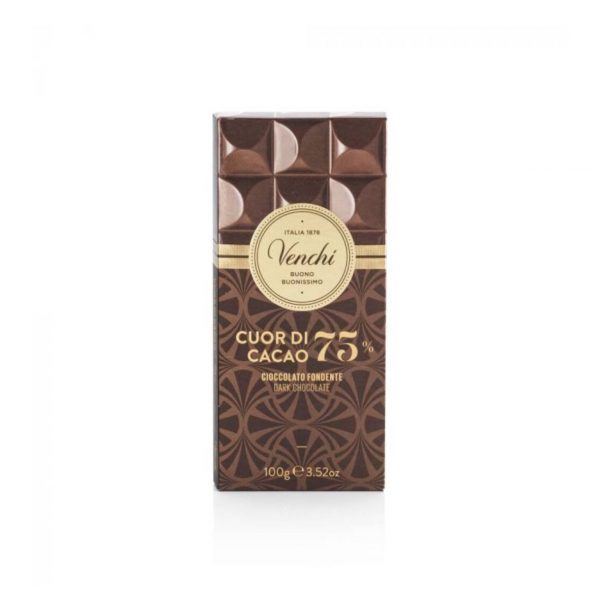 Cioccolato Venchi cuore cacao 75
