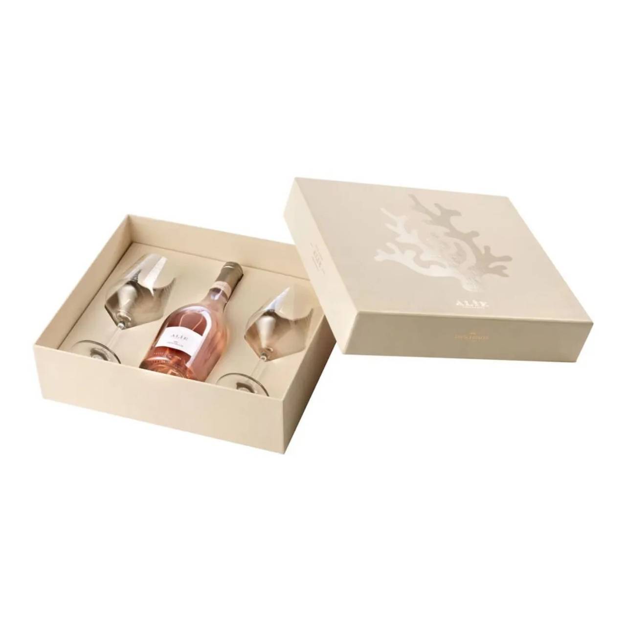 5185.jpg Marchesi Frescobaldi Alie 2024 Box Limited Edition, Cofanetto Bottiglia e 2 Calici, Vino Rosato Toscano, 12% vol, 750 ml - immagine 1