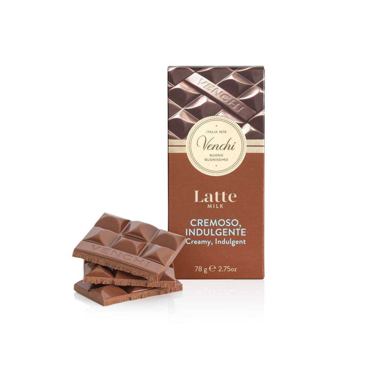 5335.jpg Venchi Tavoletta Cioccolato Al Latte Extra Cremoso Indulgente 78g - immagine 1